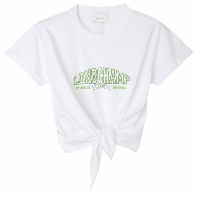 Women Tops & Blouses | Longchamp Tied T-shirt White