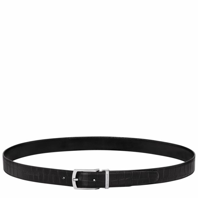 Men Belts | Longchamp Delta Box Black