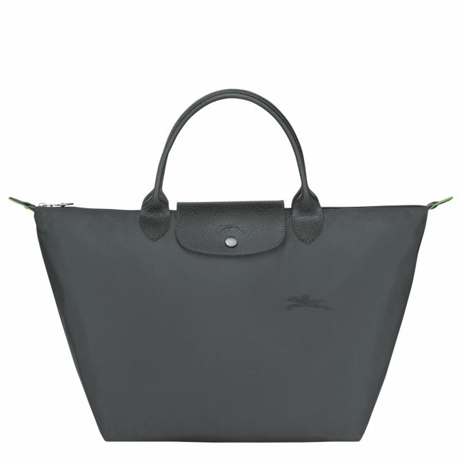 Women Handbags | Longchamp Le Pliage Green M Handbag Graphite