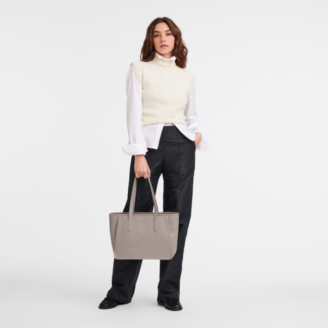 Women Shoulder Bags | Longchamp Le Foulonné L Tote Bag Turtledove