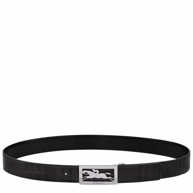 Men Belts | Longchamp Delta Box Black