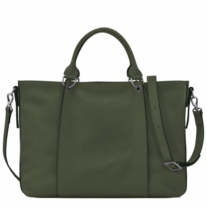 Women Handbags | Longchamp Longchamp 3D L Handbag Khaki