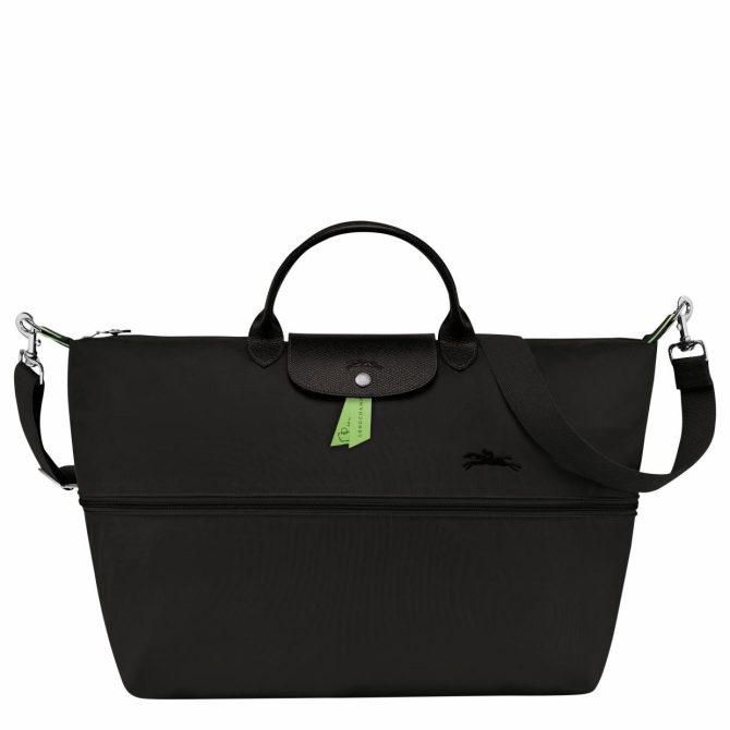 Women/Men Travel Bags | Longchamp Le Pliage Green Travel Bag Expandable Black