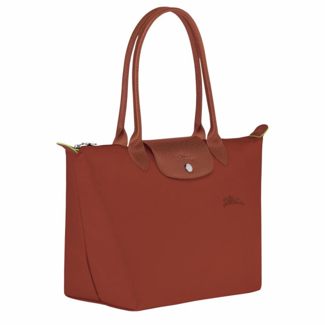 Women Shoulder Bags | Longchamp Le Pliage Green M Tote Bag Chestnut