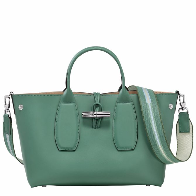 Women Handbags | Longchamp Le Roseau M Handbag Sage