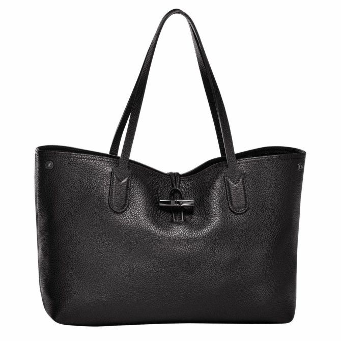 Women Shoulder Bags | Longchamp Le Roseau Essential L Tote Bag Black