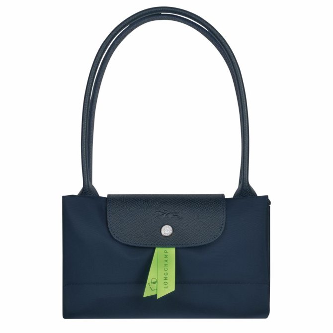 Women Shoulder Bags | Longchamp Le Pliage Green L Tote Bag Navy