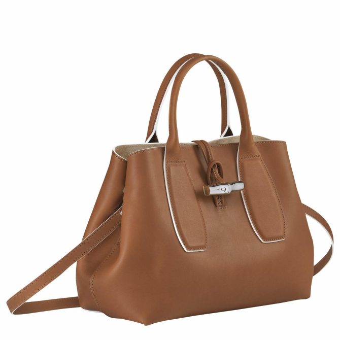 Women Handbags | Longchamp Le Roseau M Handbag Cognac