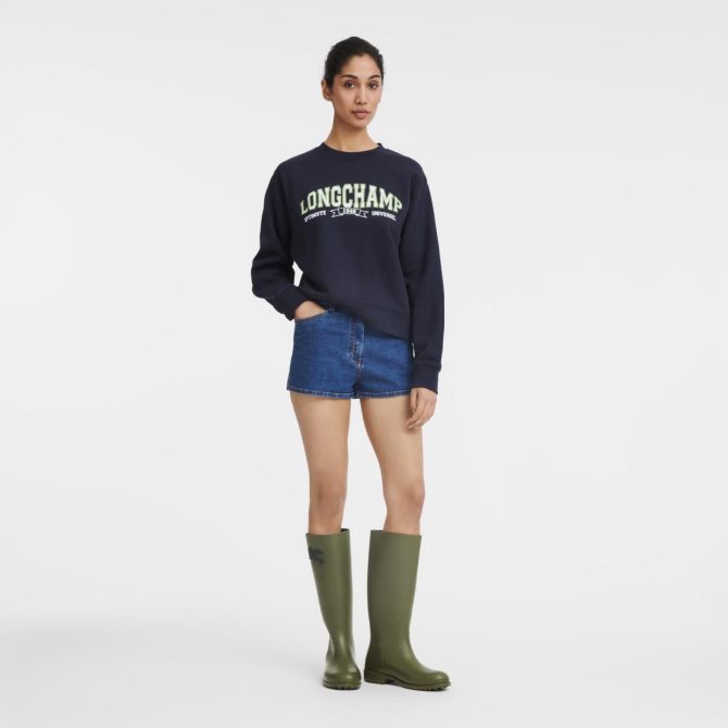 Women Tops & Blouses | Longchamp Sweatshirt Navy