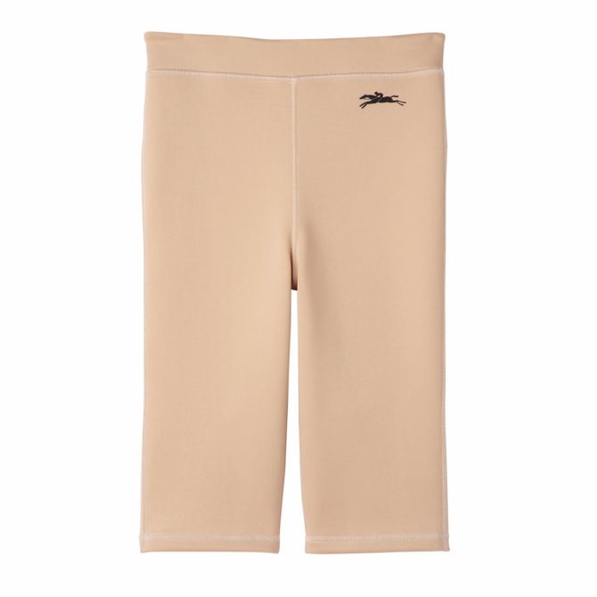 Women Trousers & Shorts | Longchamp Cycling Short Pants Nude