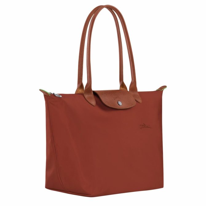 Women Shoulder Bags | Longchamp Le Pliage Green L Tote Bag Chestnut