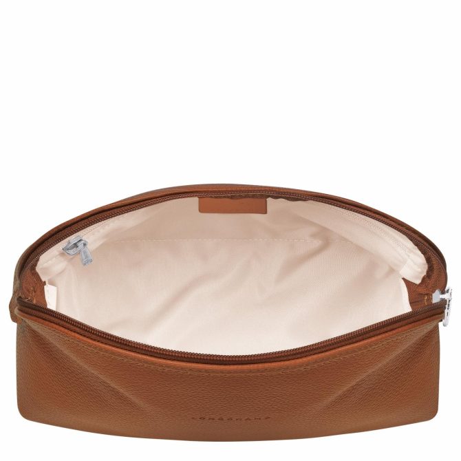 Women/Men Toiletry Bags | Longchamp Le Foulonné Toiletry Case Caramel