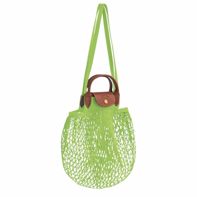 Women Handbags | Longchamp Le Pliage Filet L Mesh Bag Green Light