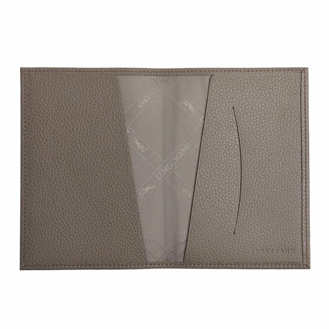 Women/Men Pouches & Cases | Longchamp Le Foulonné Passport Cover Turtledove