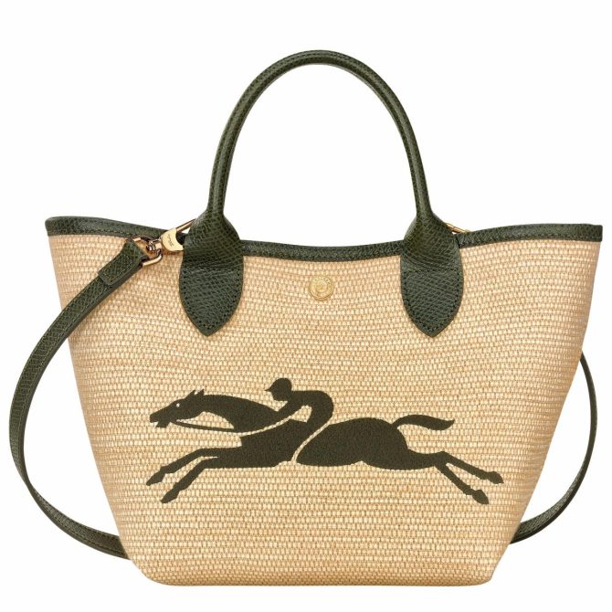 Women Handbags | Longchamp Le Panier Pliage S Basket Bag Khaki