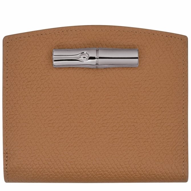 Women Leather Wallets | Longchamp Le Roseau Wallet Natural