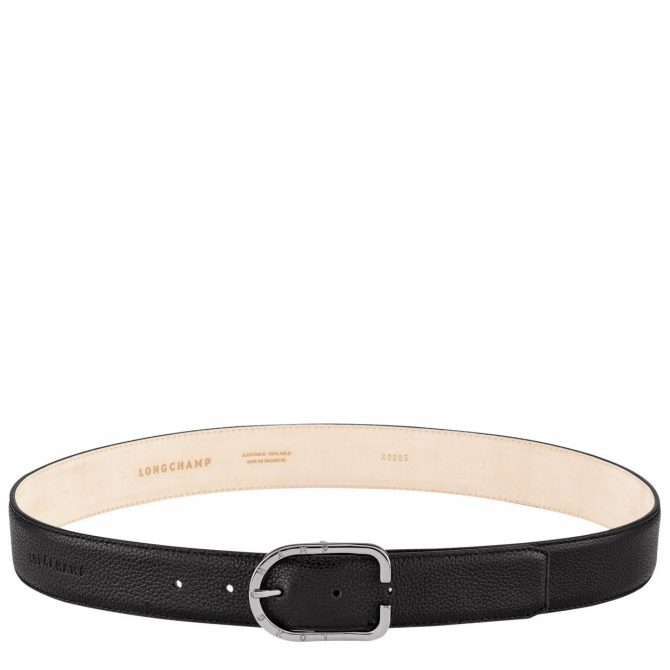 Women Belts | Longchamp Le Foulonné Ladies' Belt Black