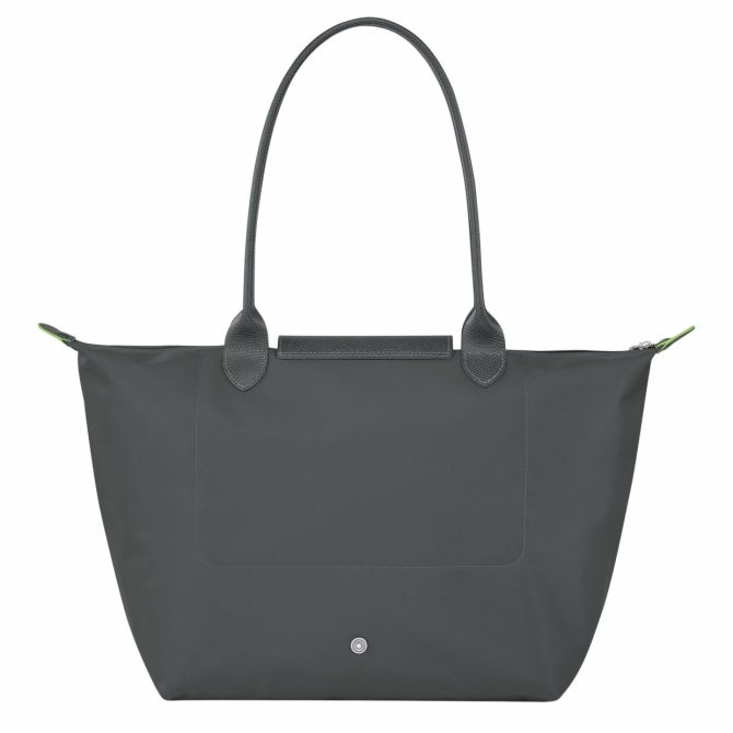 Women Shoulder Bags | Longchamp Le Pliage Green L Tote Bag Graphite