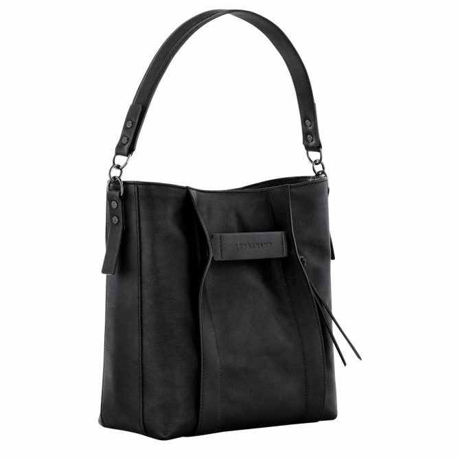 Women Shoulder Bags | Longchamp Longchamp 3D M Hobo Bag Black