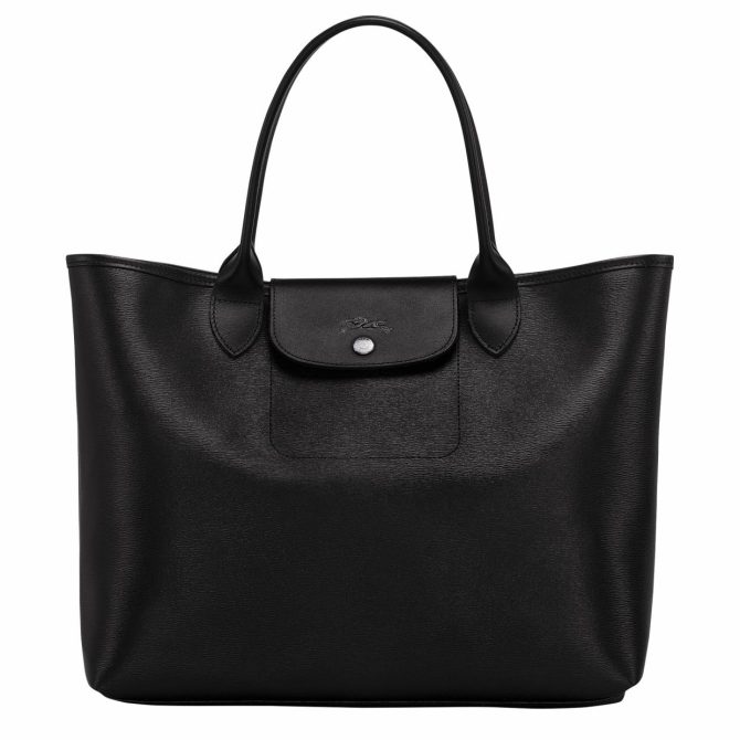 Women Handbags | Longchamp Le Pliage City L Tote Bag Black