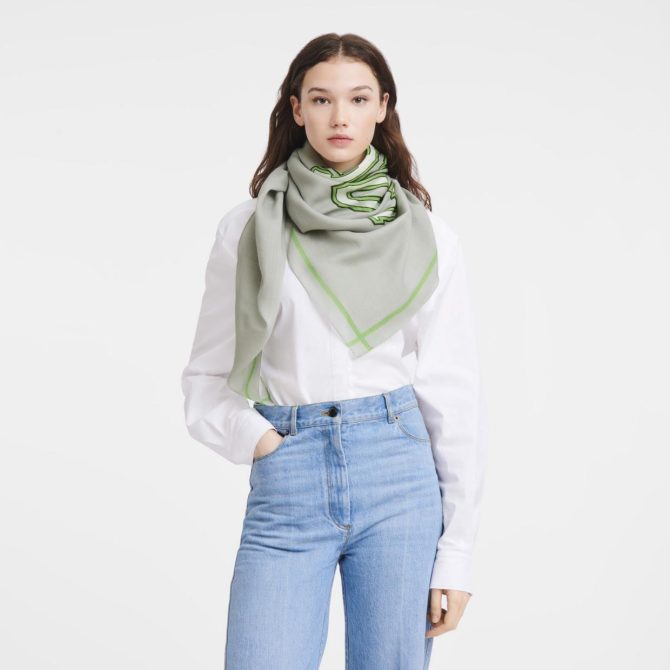 Women/Men Stoles | Longchamp Le Pliage University Scarf Grey