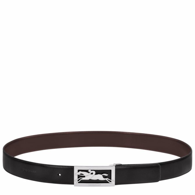 Men Belts | Longchamp Delta Box Black/Mocha