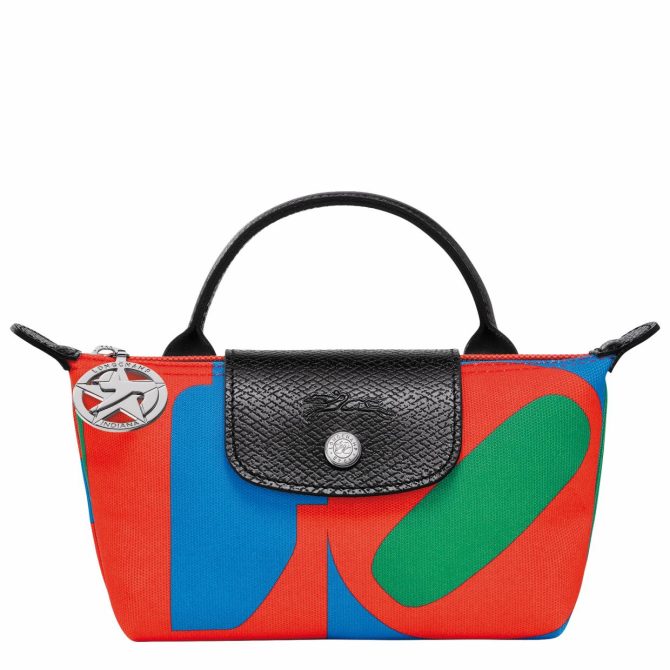 Women/Men Pouches & Cases | Longchamp Longchamp X Robert Indiana Pouch Red